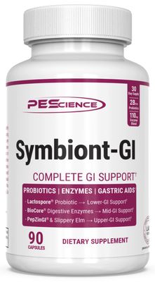 PEScience Symbiont GI, Zinc Carnosine Shelf Stable Probiotic, Digestive Enzyme Supplement for Women and Men, 30 Day Supply