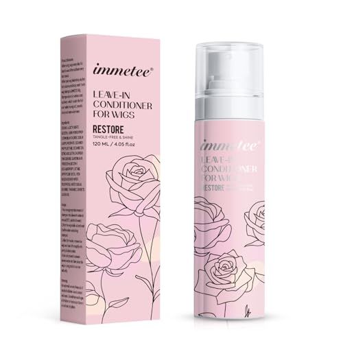 Immetee Synthetic Wig Leave-in Conditioning Spray, Moisturizing Hydrating, Natural Synthetic Hair Wig, 120ml4.05fl. oz.