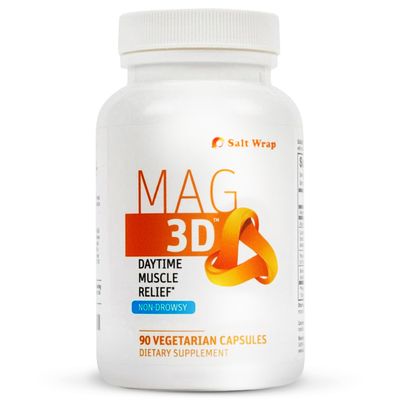 SaltWrap Mag 3D - Daytime (Non-Drowsy) Leg Cramp Muscle Relief Support - Natural Supplement for Muscle and Nerve Health with Turmeric, Alpha Lipoic Acid Magnesium