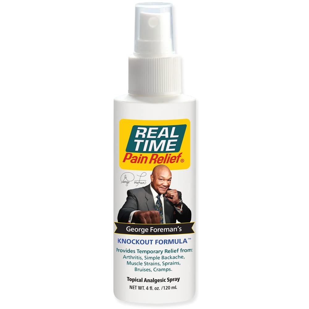 Real Time Pain Relief Knockout Formula - 4oz Spray Advanced Blend with 24 Natural Ingredients Relief for Muscle Pain, Arthritis, Cramps, and More Includes Arnica, Turmeric, Magnesium Oil