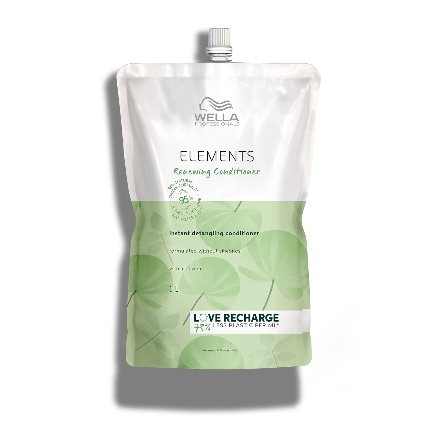 Wella Professionals Elements Gentle Renewing Conditioner Gentle, Silicone-Free Instant Detangling Conditioner 1 Liter Pouch 33.8 Fl Oz