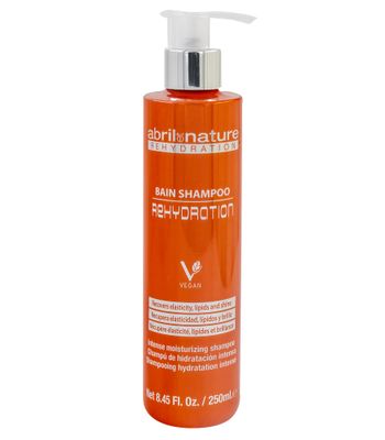 abril et nature - Rehydration - Maximum Hydration Shampoo for Dry Hair - Restores Natural Lipids - Returns Flexibility and Healthy Appearance - Professional Hairdressing Treatment - 250 ml