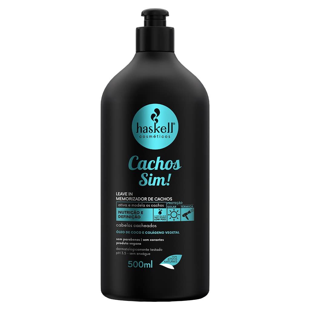 Haskell - Linha Cachos Sim - Leave In 500 Ml - (Curls Yes Collection - Leave in 16.91 Fl Oz)