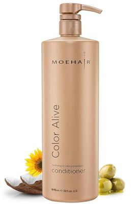 MOEHAIR Color Alive Conditioner Hydrating Nourishing For Color Treated Hair Paraben Sulfate Free Reduces Scalp Dryness Softens Detangles (32 Fl. Oz)