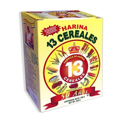 Harina 13 cereales 5 PACK El Atol 100 Natural, Made with the best cereals from Guatemala, Excellent SUPPLEMENT for nursing mothers and a great family food
