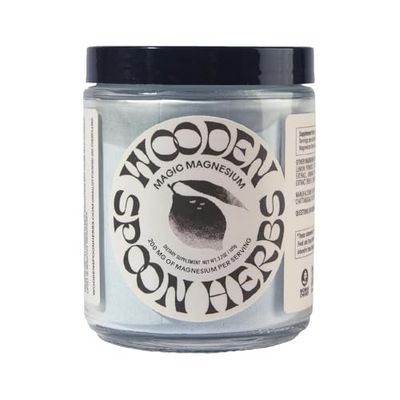 Magic Magnesium by Wooden Spoon Herbs Magnesium Supplement Citrate Powder for Calming, Nighttime Relaxation, Gut Health Muscle Relaxation Spirulina Blue Lemonade - 3.7 oz