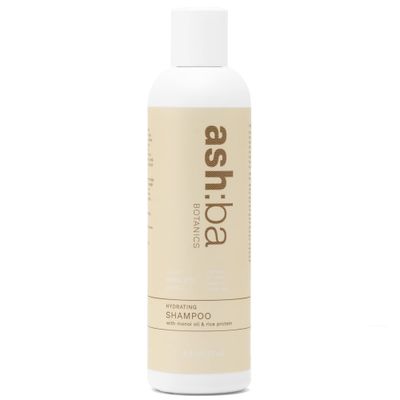 Ashba Botanics Hydrating Shampoo For Dry Dehydrated Hair Mildly Cleanses, Soothes Scalp With Green Tea Extract, Shea Butter Hair Shampoo for Curly Hair For Men Women, Sulphate Free - 8 Fl Oz