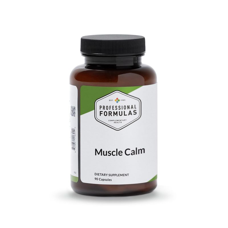 Professional Formulas Muscle Calm - Support Healthy Muscles and Mobility with Valerian Root, Wild Yam, Cramp Bark, Calcium Magnesium - Vegetarian, Gluten Free, Hypoallergenic, 90 Capsules