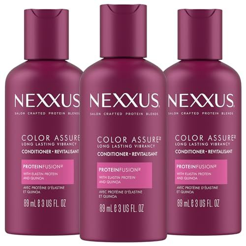 Nexxus Conditioner, Color Assure, Travel-Size 3-Pack - Replenishes and Extends Hair Color Vibrancy, 3 Oz Ea
