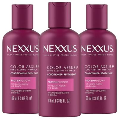Nexxus Conditioner, Color Assure, Travel-Size 3-Pack - Replenishes and Extends Hair Color Vibrancy, 3 Oz Ea