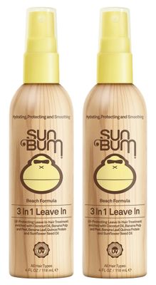 Sun Bum Sun Bum Revitalizing 3-in-1 Detangler Leave In Conditioner Vegan and Cruelty Free Detangling, Conditioning and Protecting Hair Spray 2 Pack