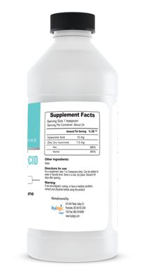 Hyalogic Liquid Zinc Supplement for Immune Support (4 Oz) - Daily Mineral Support Enhanced wHyaluronic Acid for Hydration - Immune Zinc Liquid for Men and Women - Gluten Free, Cruelty Free