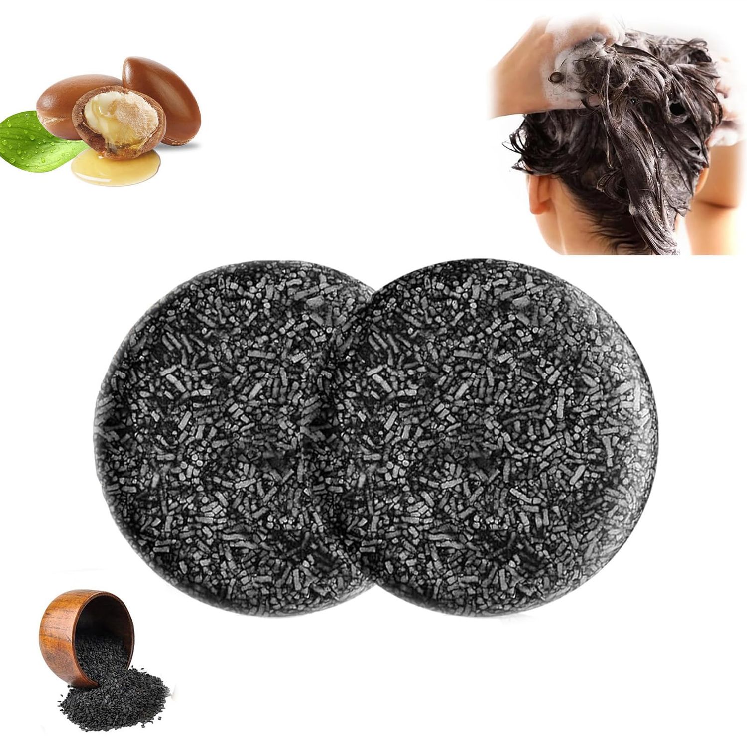 Hogitpe Gray Hair Reverse Bar Mane Gray Reverse Bar, Shampoo Soap for Women and Men (2 PCS)