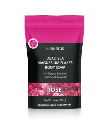 Pure Dead Sea Magnesium Flakes Clarity Soak - Relaxing Replenishing 14oz Bath Soak - Infused with Infused with Natural Oils for Muscle Recovery (Rose)