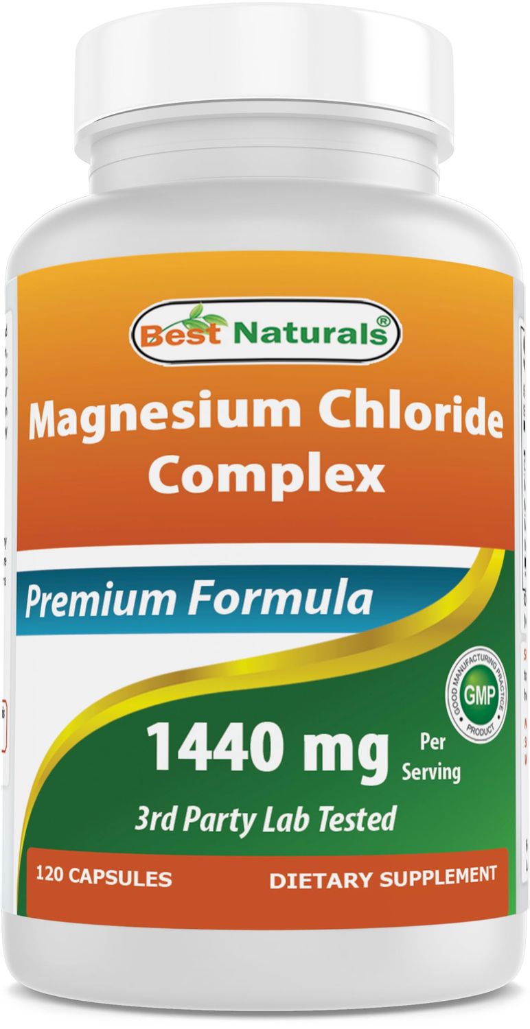 Best Naturals Magnesium Chloride (Cloruro De Magnesio) Complex 1440 mg per Serving - 120 Capsules