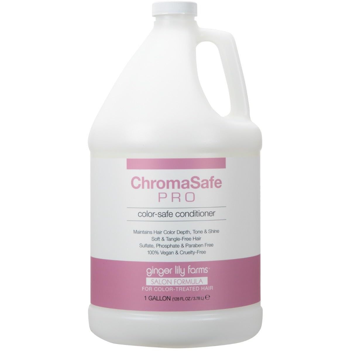 Ginger Lily Farms Salon Formula ChromaSafe Pro Color Safe Conditioner for Color-Treated Hair, 100 Vegan Cruelty-Free, 1 Gallon (128 fl oz) Refill
