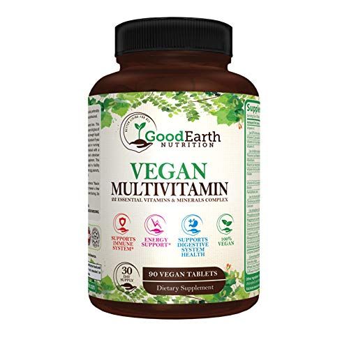 Vegan Multivitamins for Men Women - Vitamins A , B Complex , C , D3 , Zinc , Magnesium , Spirulina , Antioxidants - Daily Multivitamin Mineral Supplement with Proprietary Fruit Vegetable Blend