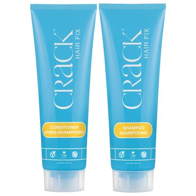 CRACK HAIR FIX - Clean Soaper Shampoo and In-Treatment Conditioner Set 8.5 oz each