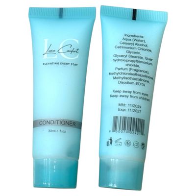 Luxe Comfort Travel Size Hair Conditioner, 1 fl oz, Coco Scent, Hotel Amenities, 100 Pack