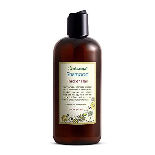 Just Nutritive Thicker Hair Shampoo Hair Thickening Hair Growth Thickening Shampoo Grow Thick Hair Hair Thickening Treatment for Men and Women 16 Oz