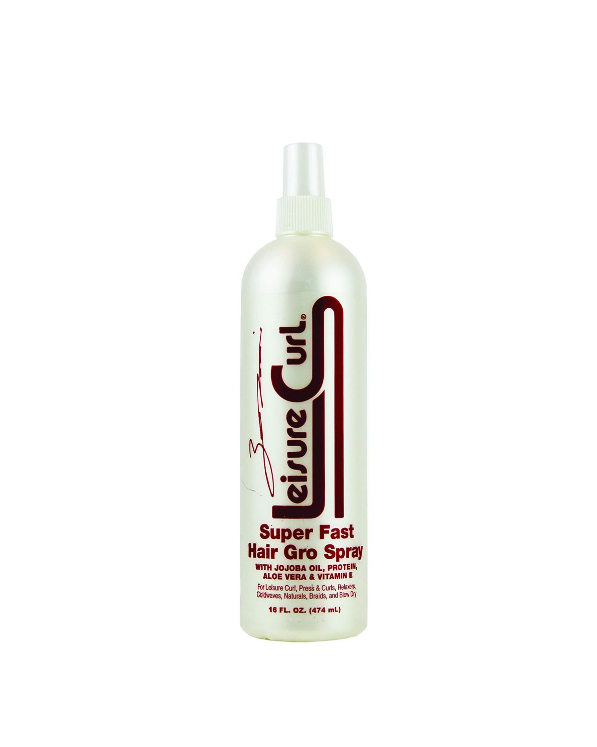 Leisure Curl Super Fast Hair Gro 16 fl oz, Leave-In Spray With Jojoba Oil, Aloe Vera Vitamin E for Anti-Breakage Natural Healing Good for All Hair Types Men Women 178R