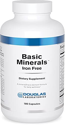 Douglas Laboratories Basic Minerals Iron Free MineralTrace Element Formula to Support Overall Health 180 Capsules