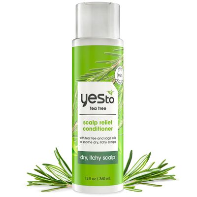 Yes To Tea Tree Scalp Relief Conditioner - Calms Dry Itchy Scalp, Hydrates Softens With Tea Tree Oil Sage, Natural, Vegan, Cruelty-Free, 12 Fl Oz