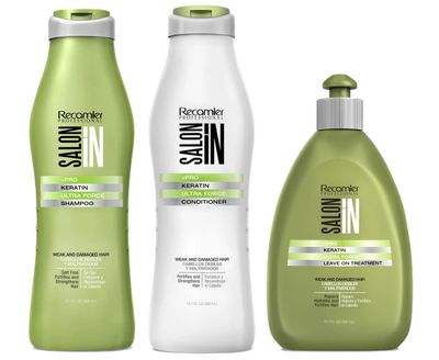 Recamier Professional Salon In Pro Keratin Ultra Force Hair Shampoo, Conditioner and Treatment Bundle 3 Piece kit 40397 Small