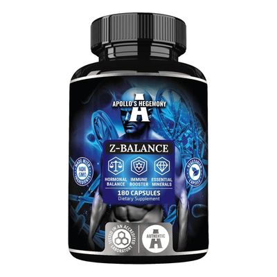 Z-Balance - Zinc 50mg Cooper 5mg - 180 Vegan Capsules - 6 Months Supply - Zinc picolante and Cooper gluconate Supplement for Healthy Hair, Skin and Nails - by Apollo&#39;s Hegemony