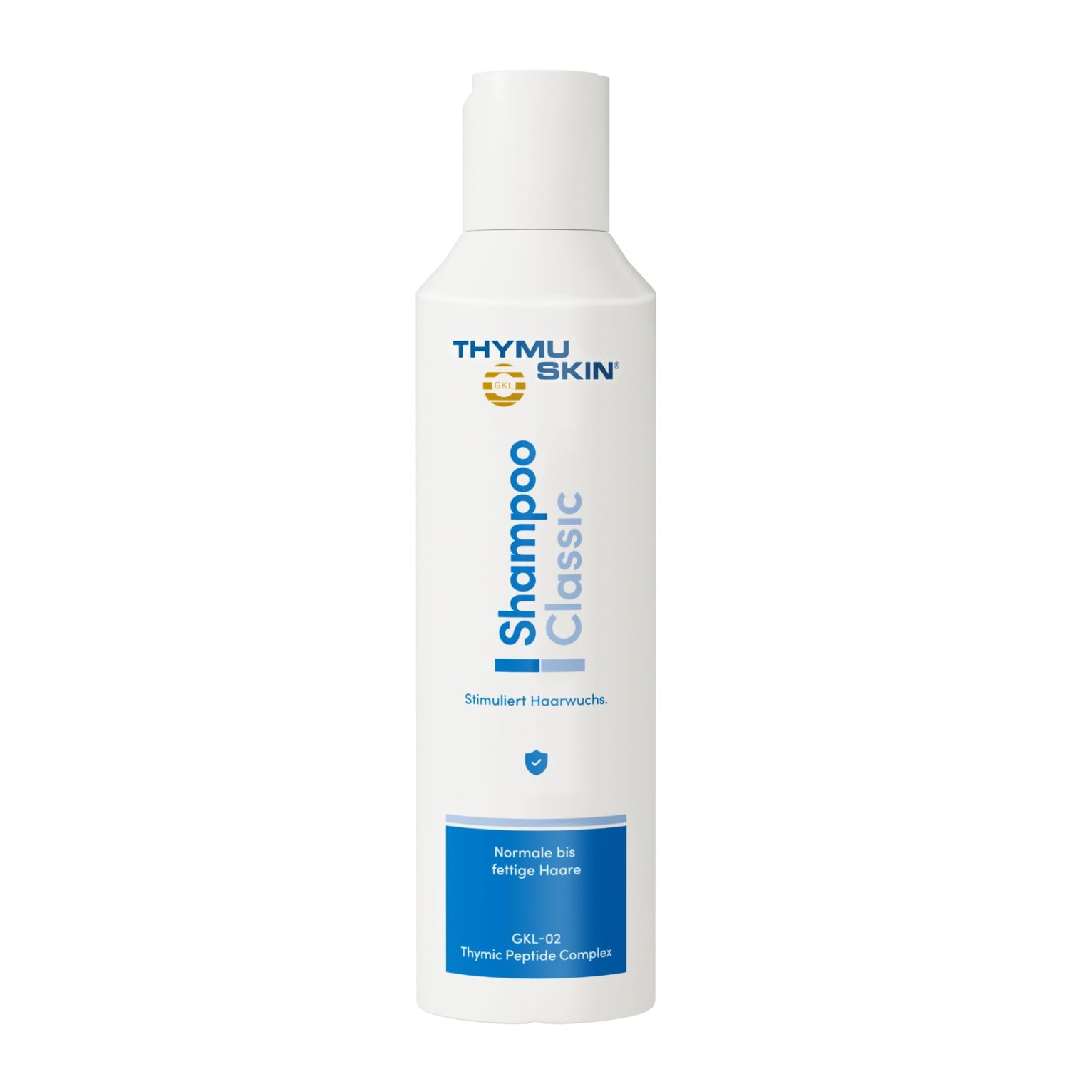THYMUSKIN Classic - Hair Care Peptides Shampoo (Step 1) for Hair Growth Due to Hair Loss - for Normal to Oily Greasy Hair and Scalp Condition