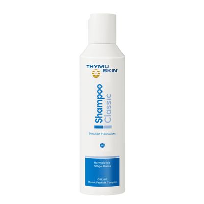 THYMUSKIN Classic - Hair Care Peptides Shampoo (Step 1) for Hair Growth Due to Hair Loss - for Normal to Oily Greasy Hair and Scalp Condition