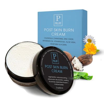 Post Skin Burn Cream, Sunburn Cream for First Aid Treatment, Hydrates Repairs Skin with Aloe Vera, Shea Butter, Zinc Oxide, Calendula, Coconut Oil Vitamins BE, Kitchen Travel Use