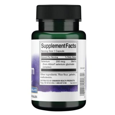 Swanson Albion Complexed Selenium 200 mcg 90 Capsules