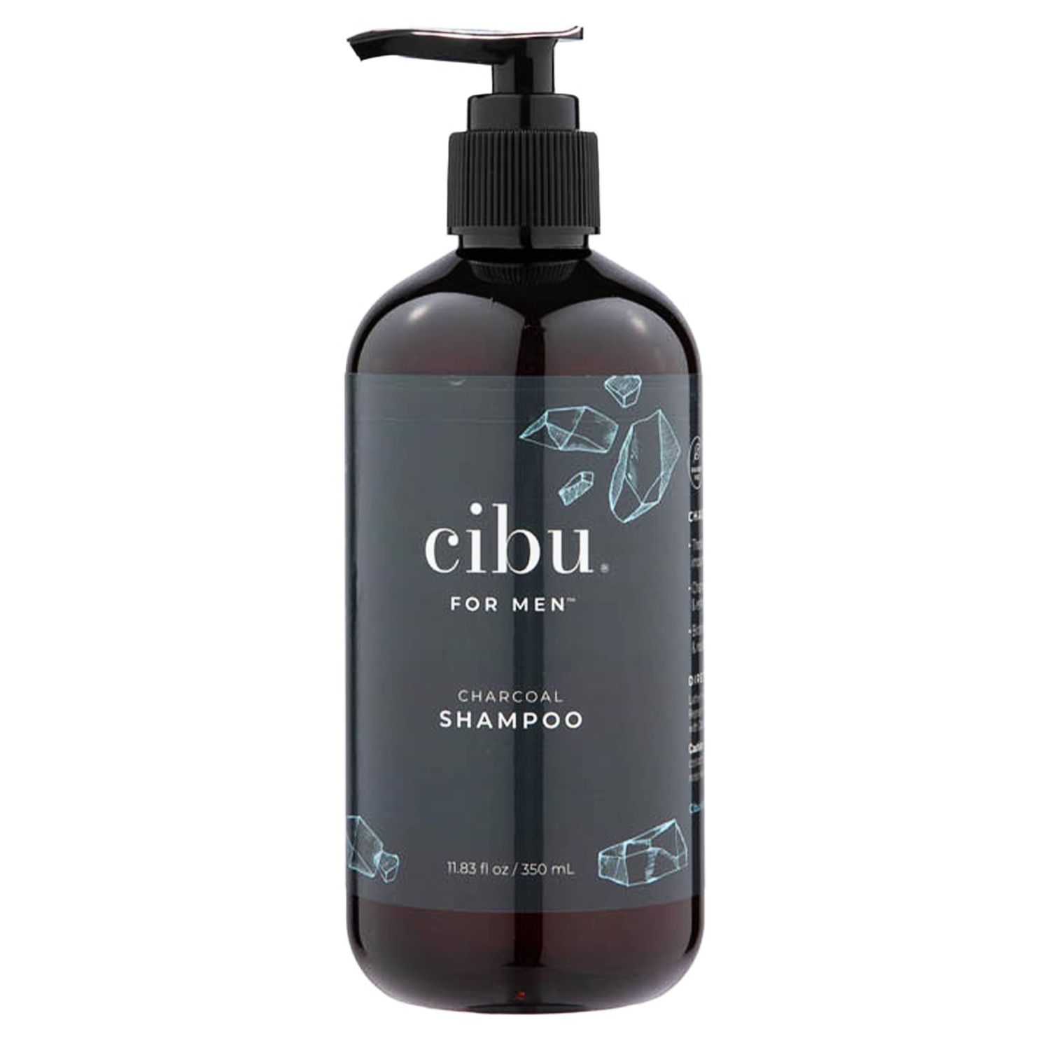 Cibu for Men Charcoal Shampoo - 12oz Deep Clean Shampoo for Healthier Hair Scalp - Removes Dirt and Oil, Boosts Volume, Enhances Thickness, and Revitalizes Scalp