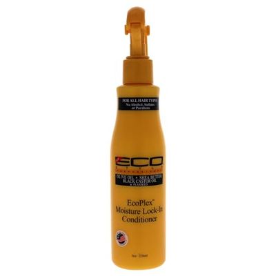 Eco Style Ecoco Ecoplex Moisture Lock-In Conditioner - Black Castor And Flaxseed Oil - Olive Oil And Shea Butter - Soft And Glowing Hair - Hydrating Formula - Soft Scent - Promotes Hair Growth - 8 Oz