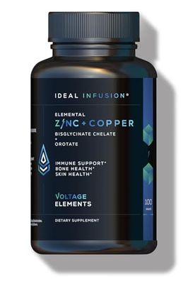 Voltage Elements Zinc Orotate Bisglycinate Chelate 245mg with Copper: Muscle Bone Health - Elemental Zinc 50mg (100 Servings) Vegan