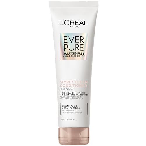 L&#39;Oreal Paris EverPure Sulfate Free Simply Clean Hair Conditioner, Hydrating Hair Care with Rosemary Essential Oils, 8.5 Fl Oz