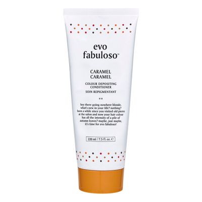 EVO Fabuloso Caramel Color Depositing Treatment - Color Care Conditioner for Color-Treated Hair - Nourishing Hair Treatment for Dry Hair Instant Colour Boost - 220ml 7.5 Fl Oz