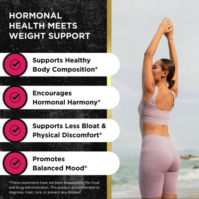 UNALTERED Hormone Balance for Women Weight Management - Natural Hormonal Wellness Support - Features Green Tea Extract, Cayenne, Magnesium, Zinc - 90 Vegan Capsules