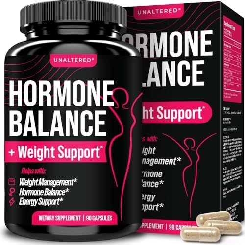 UNALTERED Hormone Balance for Women Weight Management - Natural Hormonal Wellness Support - Features Green Tea Extract, Cayenne, Magnesium, Zinc - 90 Vegan Capsules
