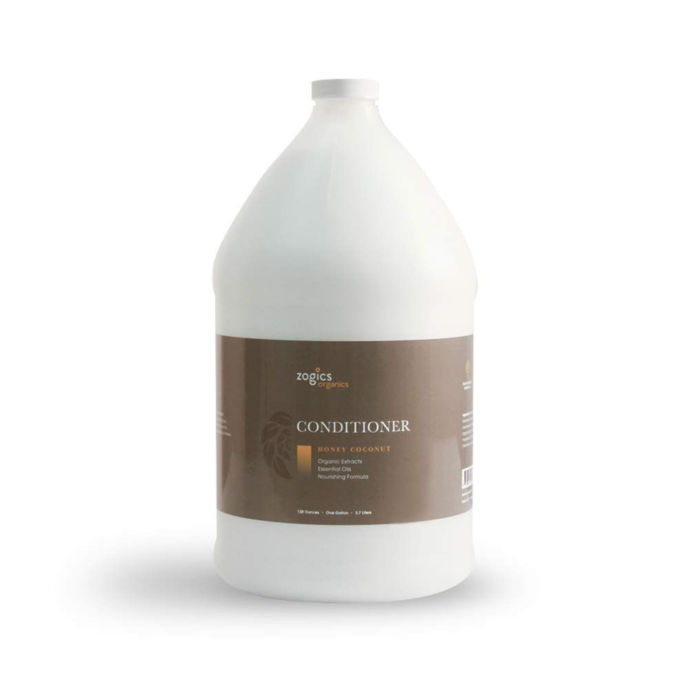 Zogics Organics Conditioner - Organic Conditioner for Hair, Hydrating Deep Conditioner with Natural Ingredients like Honey Powder, Aloe Vera, Avocado, and Jojoba (Honey Coconut, 1 Gallon)