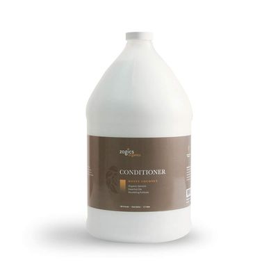 Zogics Organics Conditioner - Organic Conditioner for Hair, Hydrating Deep Conditioner with Natural Ingredients like Honey Powder, Aloe Vera, Avocado, and Jojoba (Honey Coconut, 1 Gallon)