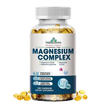 High Absorption Magnesium Complex 6 Element Magnesium Complex for Muscle, Bone Nerve Health - 120 Softgel Capsules, 60 Day Supply