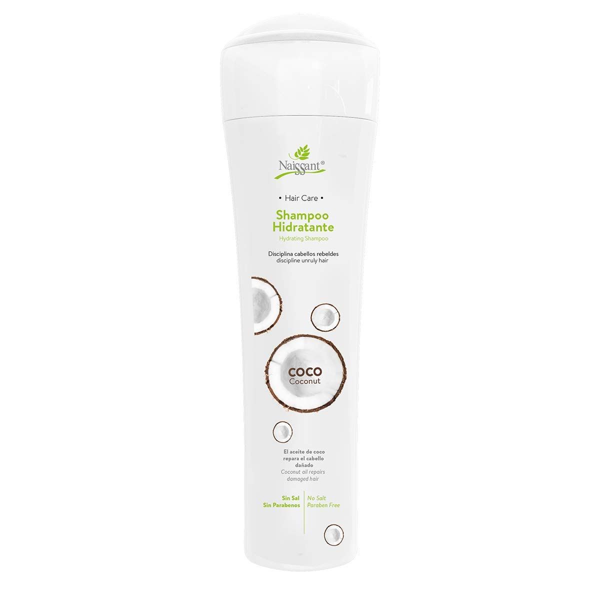 naissant Coconut Shampoo Deep Repairing and Hydrating Dry Hair Moisturizing, Protector for Dry, Damaged, Color Treated Natural Hair Salt Paraben Free (10.1 Fl Oz)