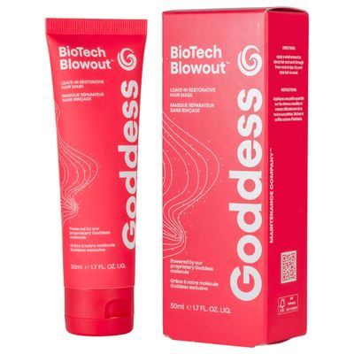 Goddess Maintenance Company Biotech Blowout Leave-In Restorative Hair Mask, Heat Protectant Strengthening Treatment for Frizz-Free Volume, Repairs Shields Up to 450 F, 1.7 Fl Oz