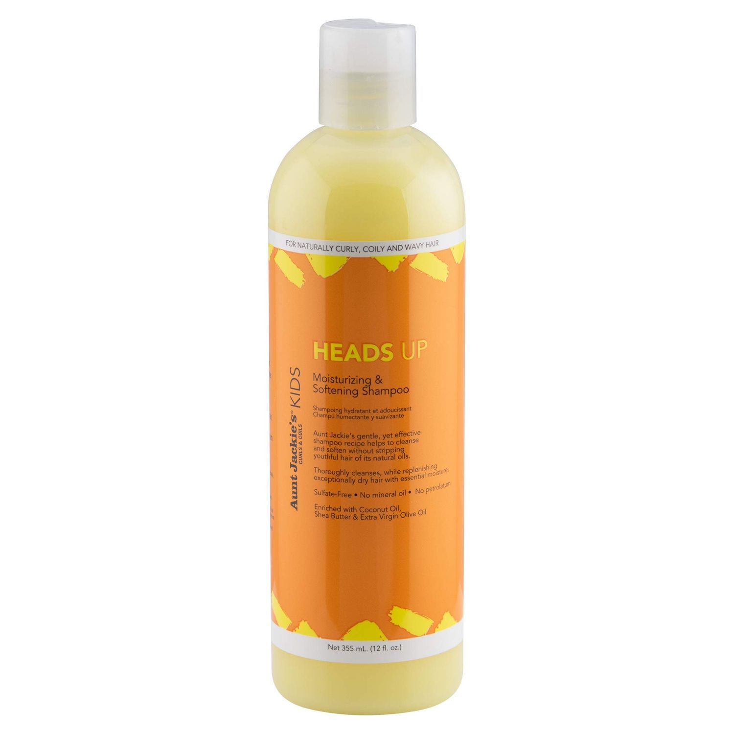 Aunt Jackie&#39;s Girls Heads Up Moisturizing Softening Shampoo (AUNT7), Coconut, 12 Fl Oz