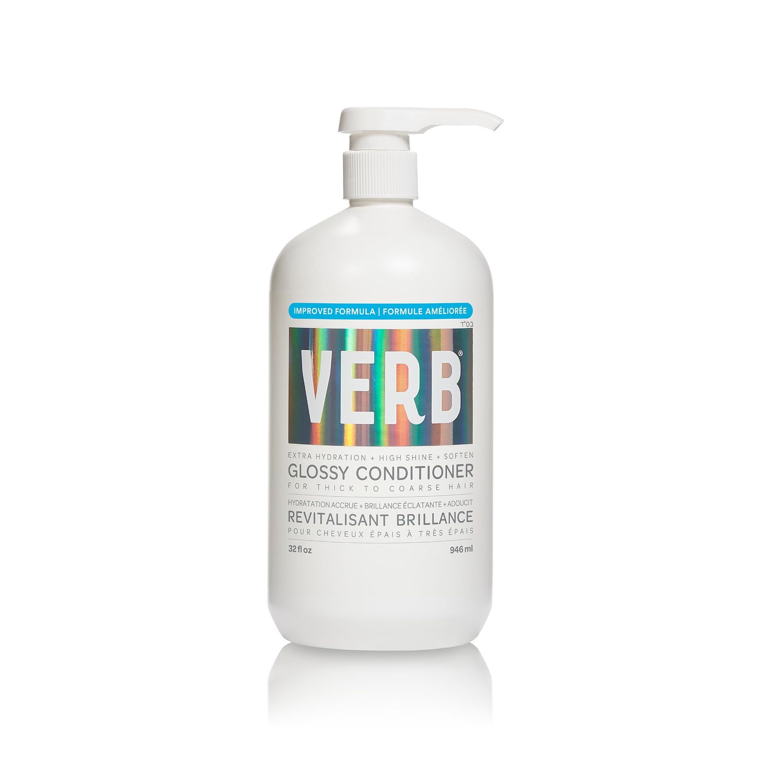 VERB Glossy Conditioner, 32 fl oz - Conditions, Detangles Adds High Shine for Thick to Coarse Hair - Sulfate, Paraben and Gluten Free.