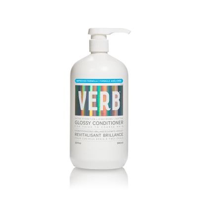 VERB Glossy Conditioner, 32 fl oz - Conditions, Detangles Adds High Shine for Thick to Coarse Hair - Sulfate, Paraben and Gluten Free.