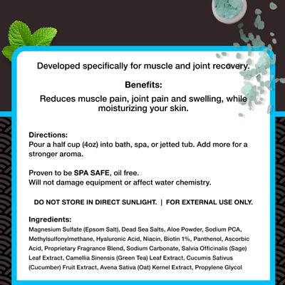 Relax Spa Bath, Epsom Dead Sea Salts, Aromatherapy Bath Salts for Hot Tub, Bath, or Spa, Infused with Magnesium, 3 Pack, Athletic Soak Therapy