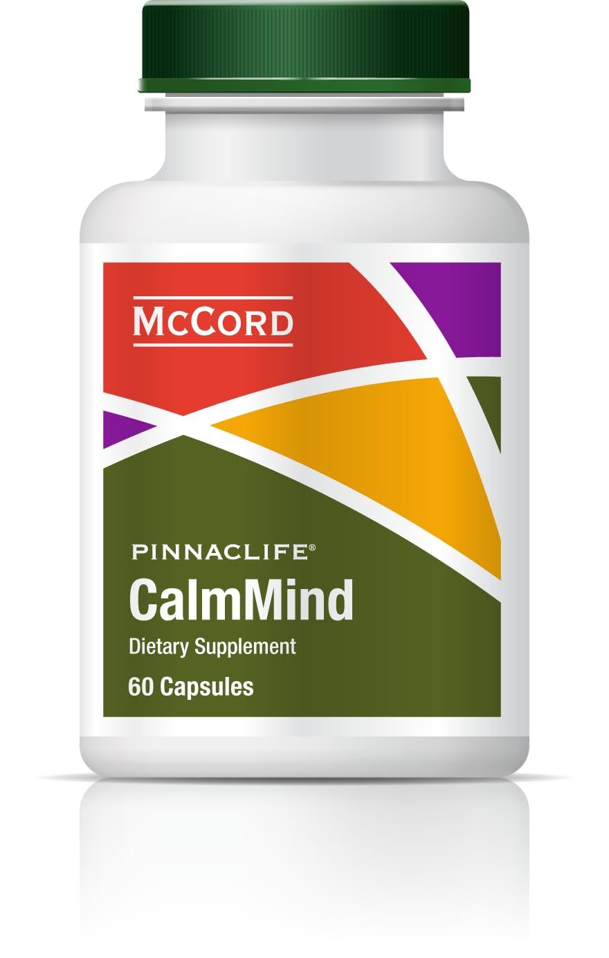 Pinnaclife Olivamine CalmMind Vitamins 60 Capsules with Olive Leaf Extract, B Vitamins, Magnesium Glycinate, and Curcumin